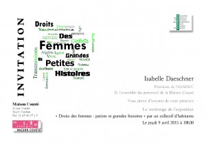 invitation droits des femmes le 9 avril 2015