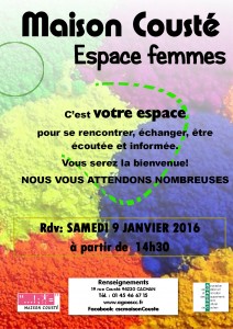 ESAPCE FEMMES DU 9 JANVIER 2016