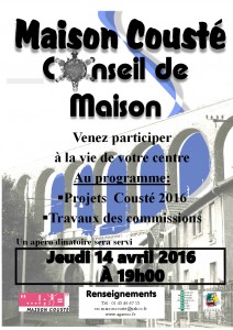 CONSEIL DE MAISON DU 14 AVRIL 2016